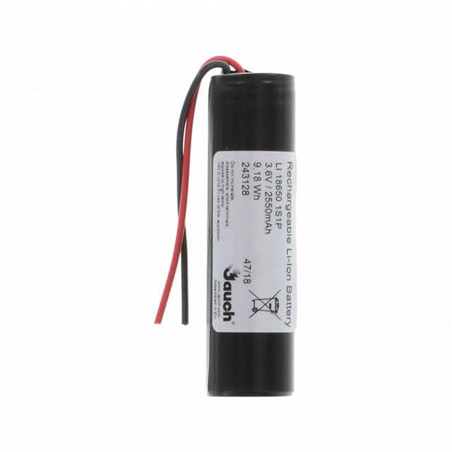 LI18650JS1S1P+PCM+2 WIRES 70MM BATT LITH 3.6V 2.55AH 18650