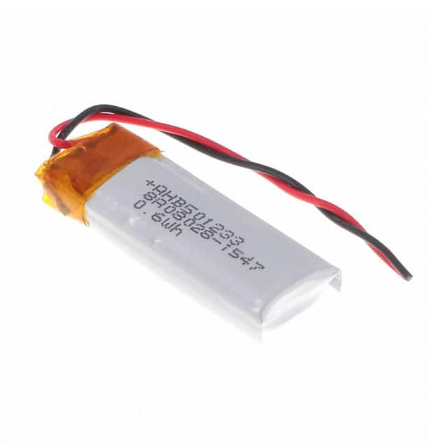 LP501233JSY+PCM+2 WIRES 50MM BATT LITH POLY 1S1P 170MAH 3.7V