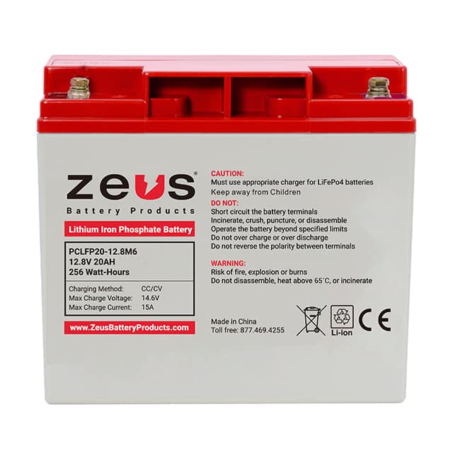 PCLFP20-12.8M6 BATT LIFEPO4 12.8V 20AH