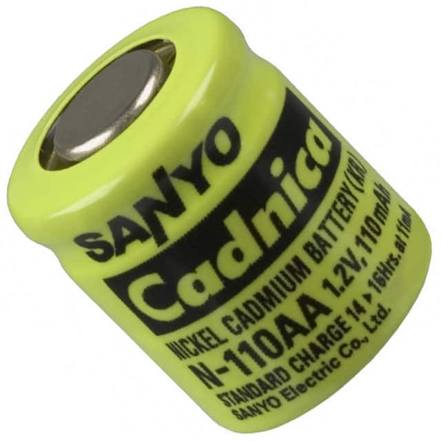 N-110AA BATTERY NICAD 1.2V 110MAH 1/3 AA