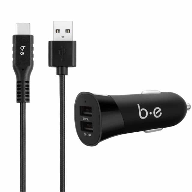 BKCRTC DUALUSBCARCHARGER3.4AW/USBCCABL