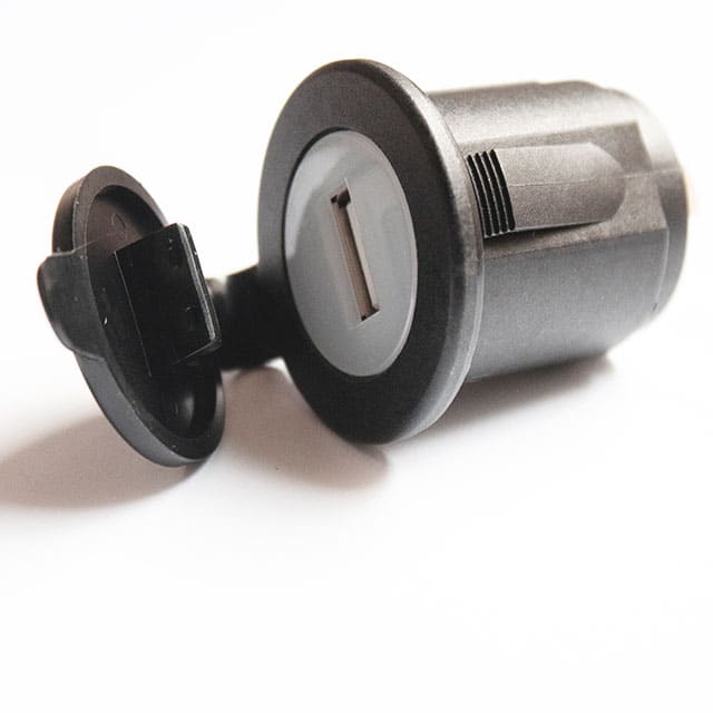 A2-USB1-1-B SINGLE USB SOCKET, 2.1A SNAP-IN