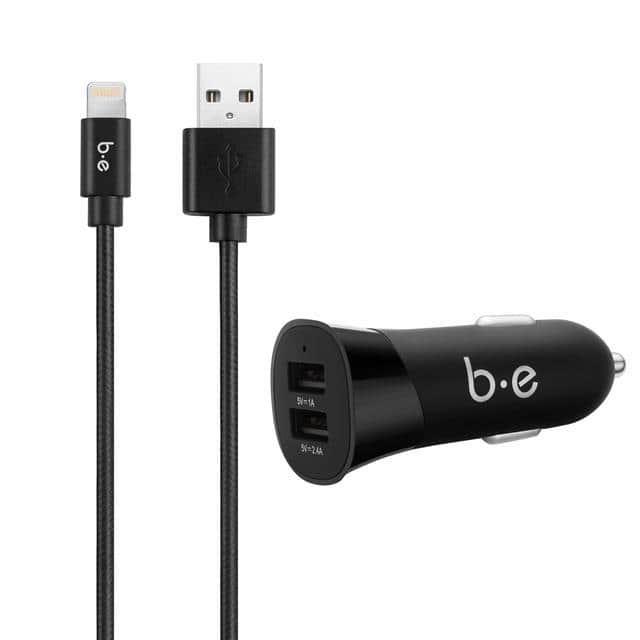 BKCRMFI CARCHARGERDUALUSB3.4AW/LIGHTCABL