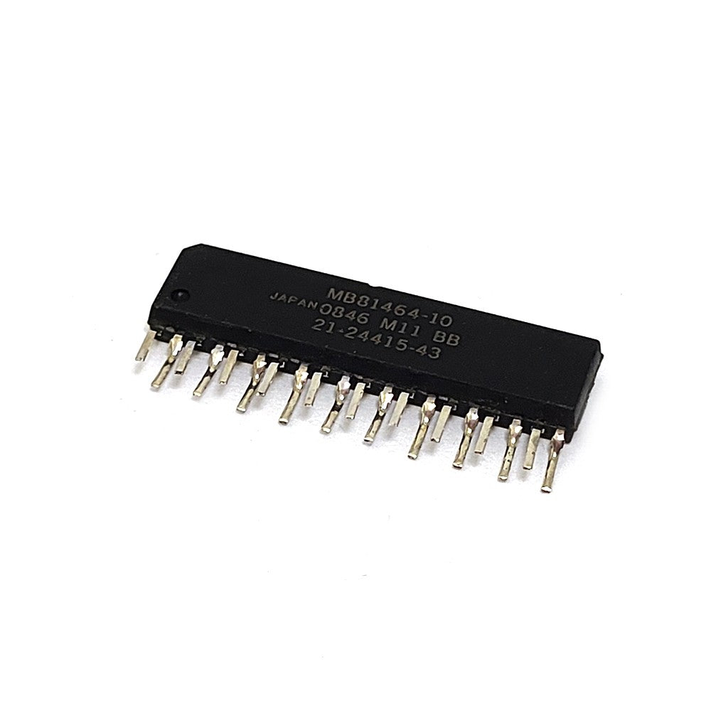 MB81464-10 The Fujitsu Semiconductor MB81464-10 is a 262144 Bit DRAM component. It comes in a ZIP-20 package.