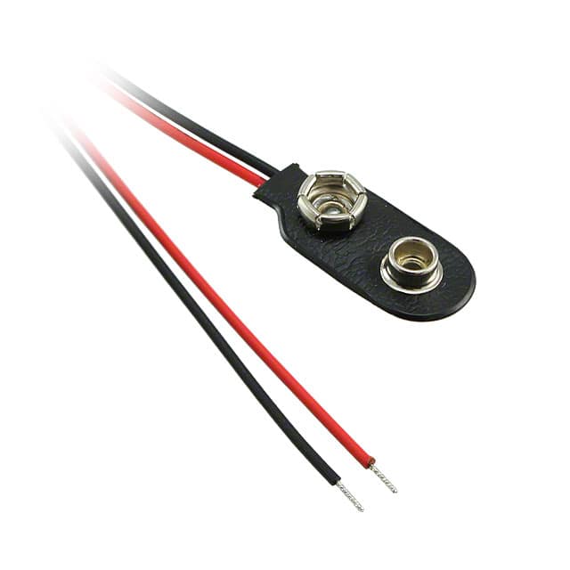 BS6I BATT CONN SNAP 9V 1 CEL 6" LEADS