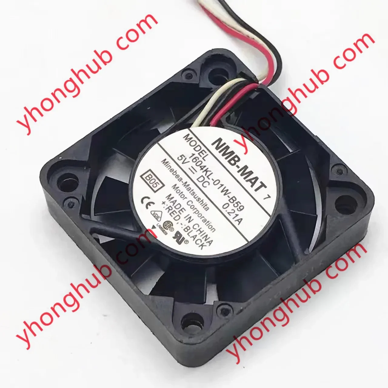 1604KL-01W-B59-B05 The NMB Technologies 1604KL-01W-B59-B05 is a DC Brushless Fan. It features RoHS3 Compliance and MSL 1 Unlimited rating.