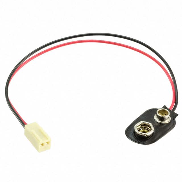 PRT-00091 BATT CONNECT SNAP 9V 1 CELL WIRE