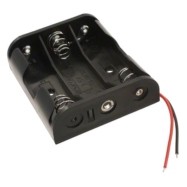 BC3AAW BATT HOLDER AA 3 CELL 6" LEADS