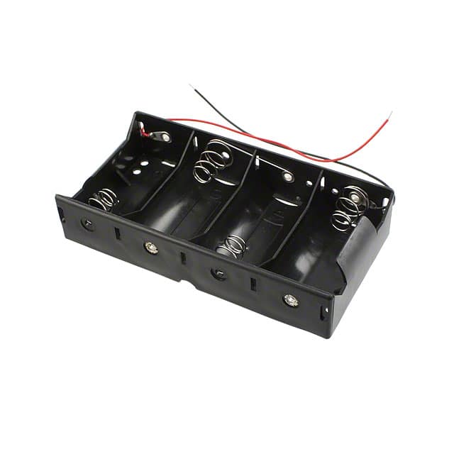 BH4DW BATT HOLDER D 4 CELL 6" LEADS