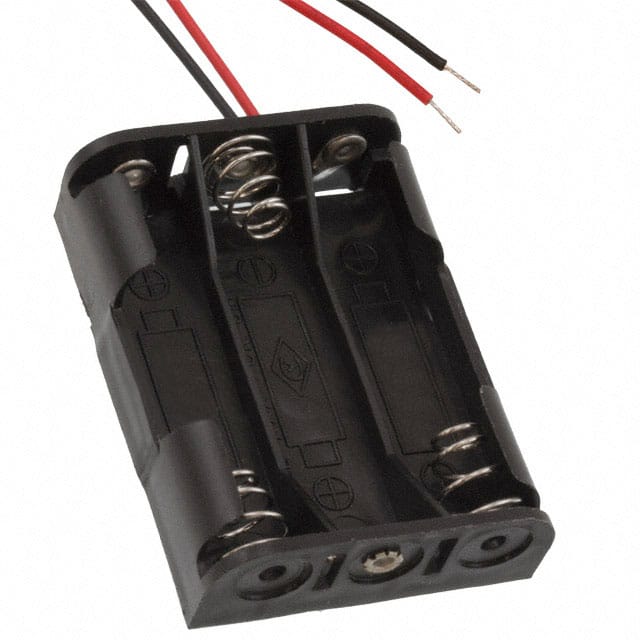 BC3AAAW BATT HOLDER AAA 3 CELL 6" LEADS