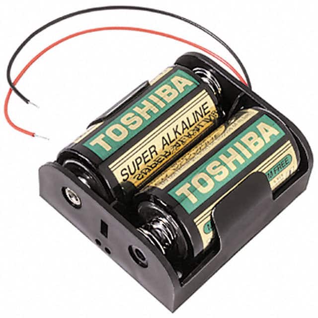 BH2CW BATT HOLDER C 2 CELL 6" LEADS