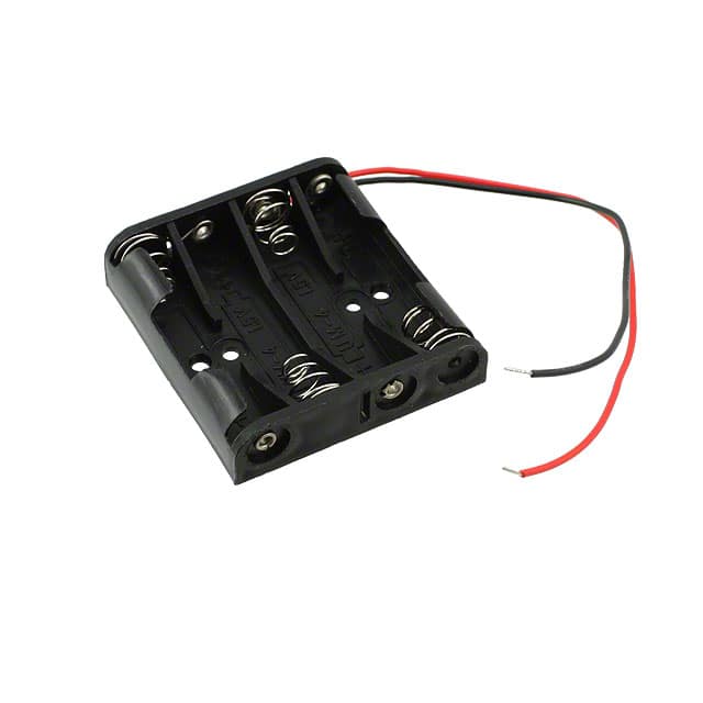 BC4AAAW BATT HOLDER AAA 4 CELL 6" LEADS