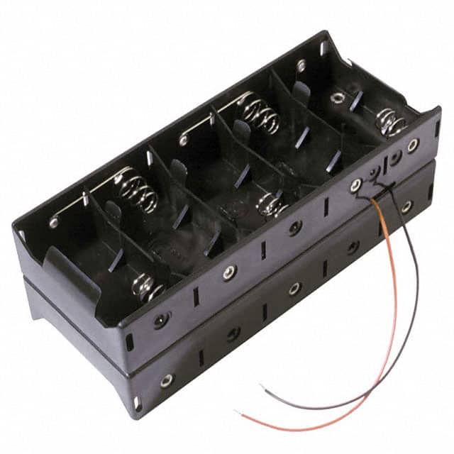 BH510DW BATT HOLDER D 10 CELL 6" LEADS