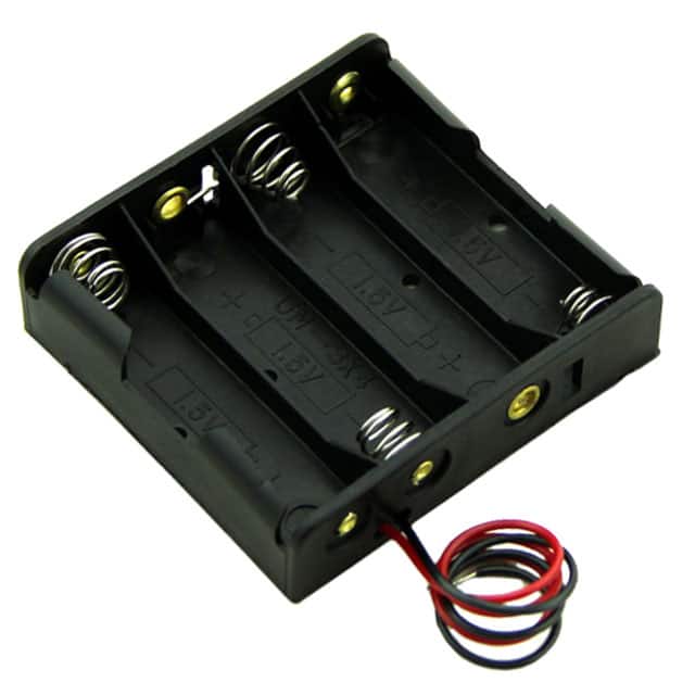 320180002 BATT HOLDER AA 4 CELL 5.91" LEAD