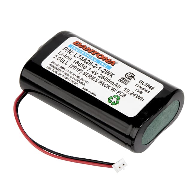 L74A26-2-1-2WX BATTERY PACK LI-ION 7.4V 18650