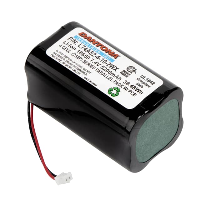 L74A52-4-10-2WX BATTERY PACK LI-ION 7.4V 18650