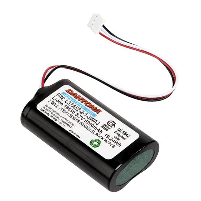 L37A52-2-1-3WA3 BATTERY PACK LI-ION 3.7V 18650