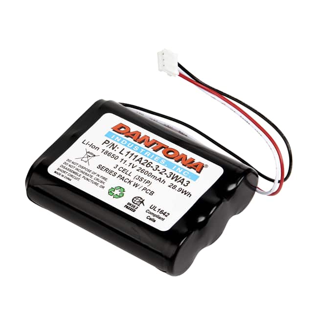 L111A26-3-2-3WA3 BATTERY PACK LI-ION 11.1V 18650