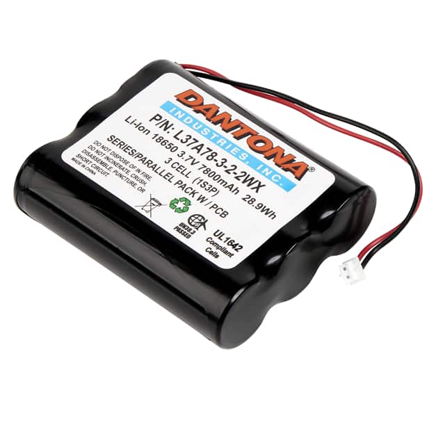 L37A78-3-2-2WX BATTERY PACK LI-ION 3.7V 18650