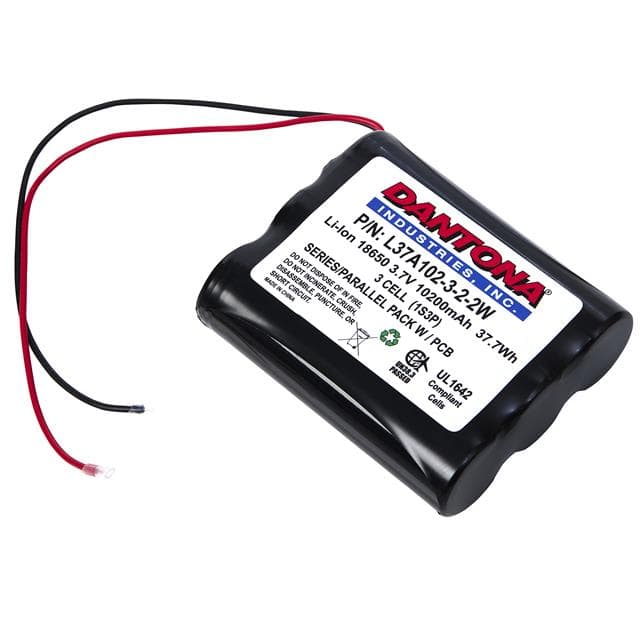 L37A102-3-2-2W DANTONA INDUSTRIES 3.7 VOLT 1020