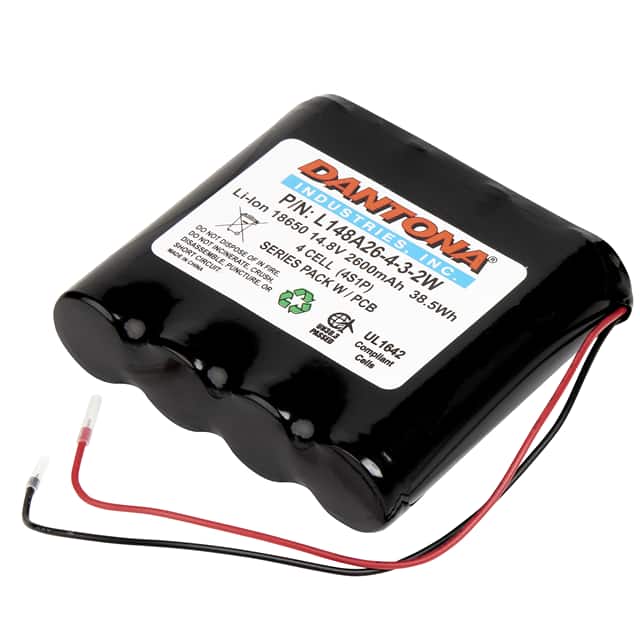 L148A26-4-3-2W BATTERY PACK LI-ION 14.8V 18650