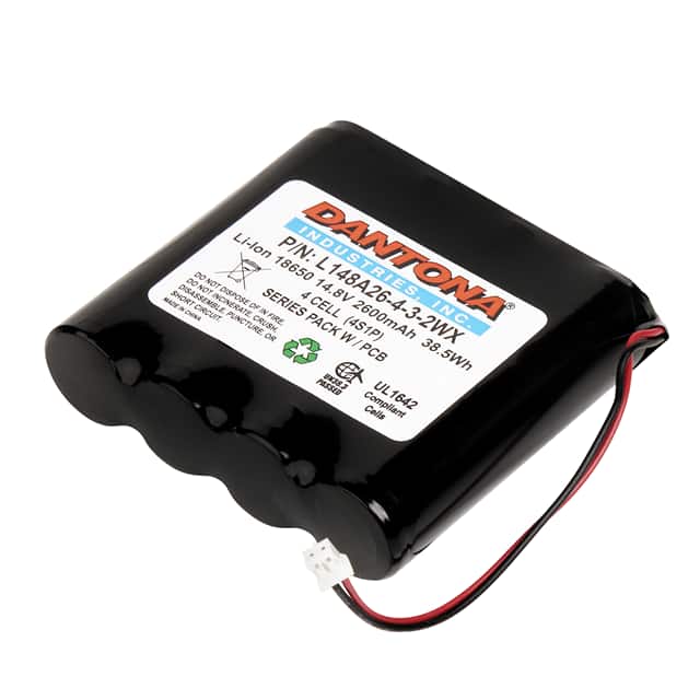 L148A26-4-3-2WX BATTERY PACK LI-ION 14.8V 18650
