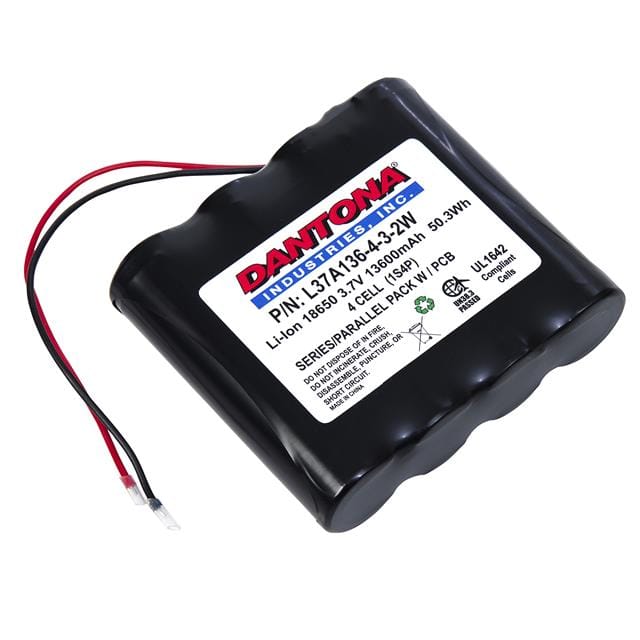 L37A136-4-3-2W DANTONA INDUSTRIES 3.7 VOLT 1360