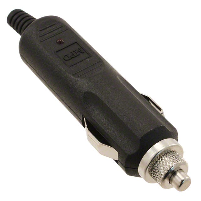 APP-001-2AMP AUTO PWR PLUG 12V 2A W/LED BLACK