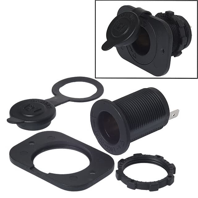 AS212 AUTO POWER SOCKET 12V 20A BLACK