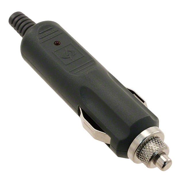 APP-002 AUTO PWR PLUG 12V 3A W/LED GRAY