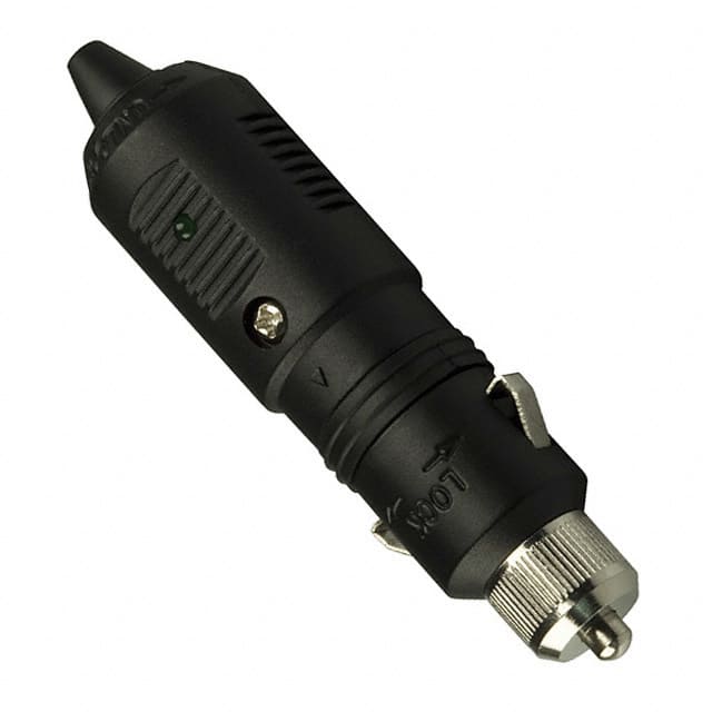 AP-121 AUTO PWR PLUG 12V 3A W/LED BLACK