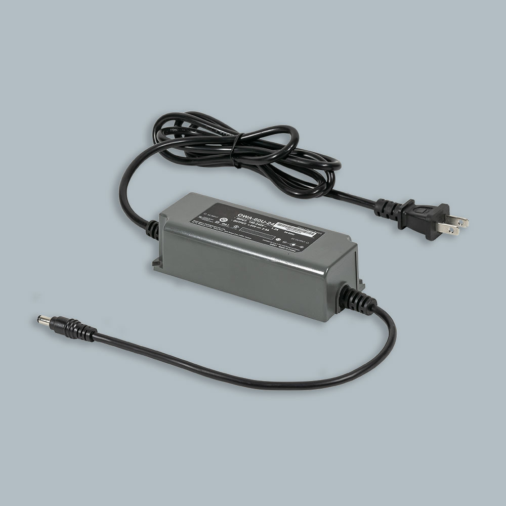 DL-PS-60/24 The JESCO Lighting Group DL-PS-60/24 is a 60W AC DC converter with a 24V DC output. It operates from a 100-240 VAC input and offers 83.8% efficiency.