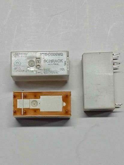 RT9H0006WG The Schrack RT9H0006WG is a relay with a 9V coil voltage and a 16A contact current rating. It is RoHS3 compliant.