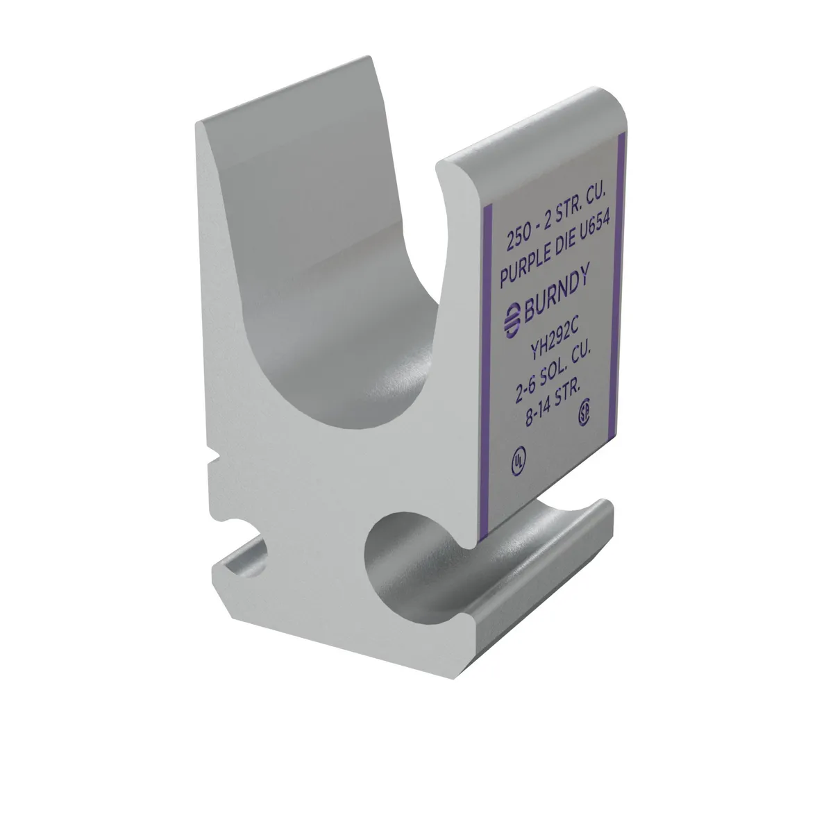 YH292CWC The Burndy YH292CWC is a tin-plated copper compression H-tap connector designed for wire tapping applications. It supports a voltage rating of 35kV.