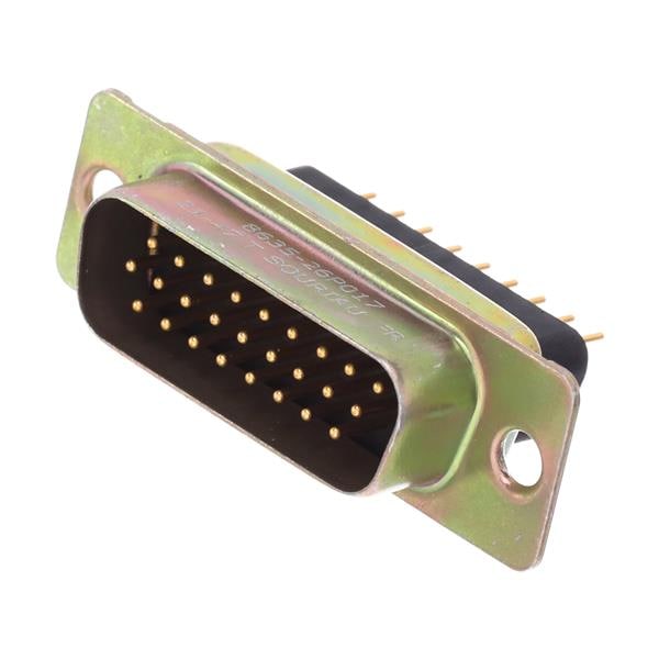 8635-26P-017 The Eaton Souriau-Sunbank 8635-26P-017 is a high-density D-Sub connector featuring 26 positions and power contacts. It has a male gender and a gold-plated copper contact construction.