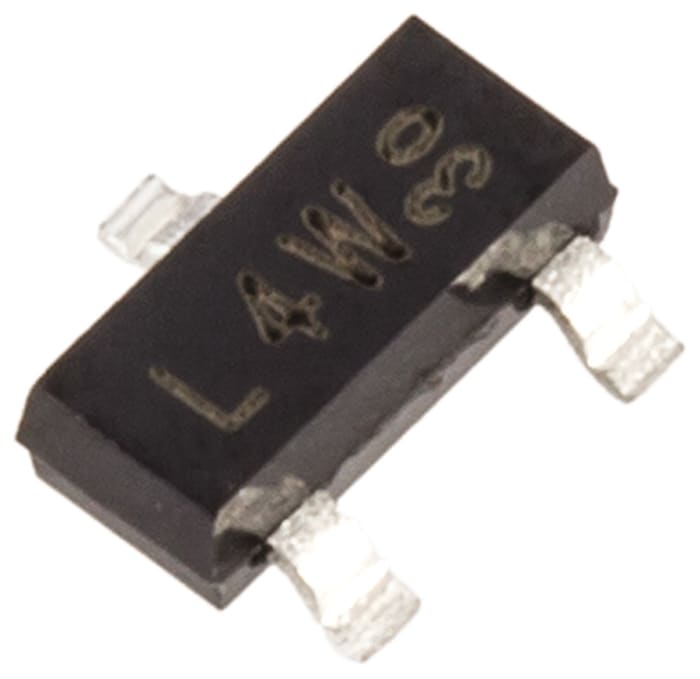 BC860B,215 PNP general purpose transistor from Nexperia, rated for 45V collector-emitter voltage and 100mA collector current. Available in surface-mount SOT-23-3 (TO-236AB) package.