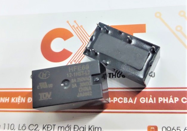 HFE60/12-1HST-L2 The Hongfa HFE60/12-1HST-L2 is a relay with RoHS3 Compliant, REACH Unaffected, and MSL 1 Unlimited status.