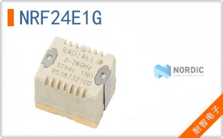 nRF24E1G The Nordic Semiconductor nRF24E1G is a 2.4GHz RF Transceiver IC with an integrated 8051 microcontroller. It supports GFSK modulation and offers a data rate of 1Mbps.