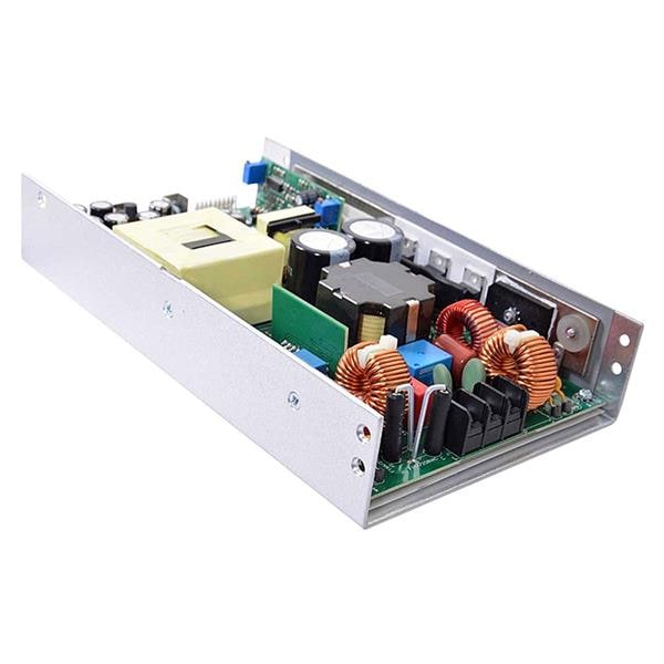 MBC800-1T24 The Bel Power Solutions MBC800-1T24 is an 800W AC-DC converter with a 24VDC output. It features an input voltage range of 85-264VAC and an efficiency of 88%.