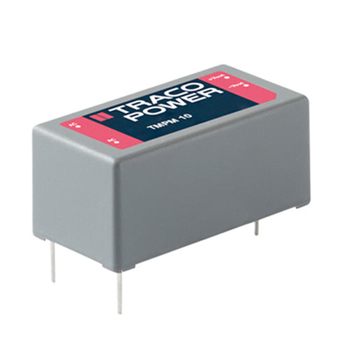 TMPM 10115 The Traco Power TMPM 10115 is a 10W AC/DC power module with a 15Vdc output voltage and a 667mA output current. It features a universal input voltage range of 85-264Vac.
