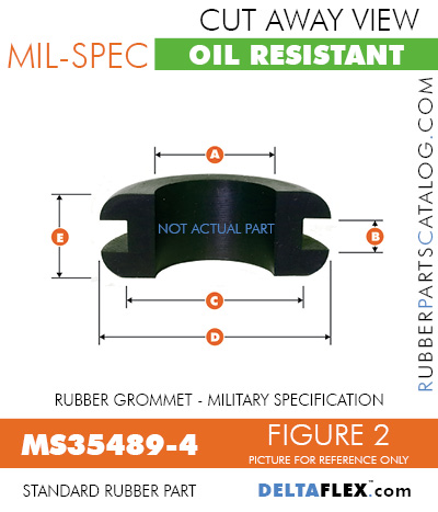 MS35489-4 The MS35489-4 is a nonmetallic grommet made of synthetic rubber by ACCURATE. It offers oil and coolant resistance.