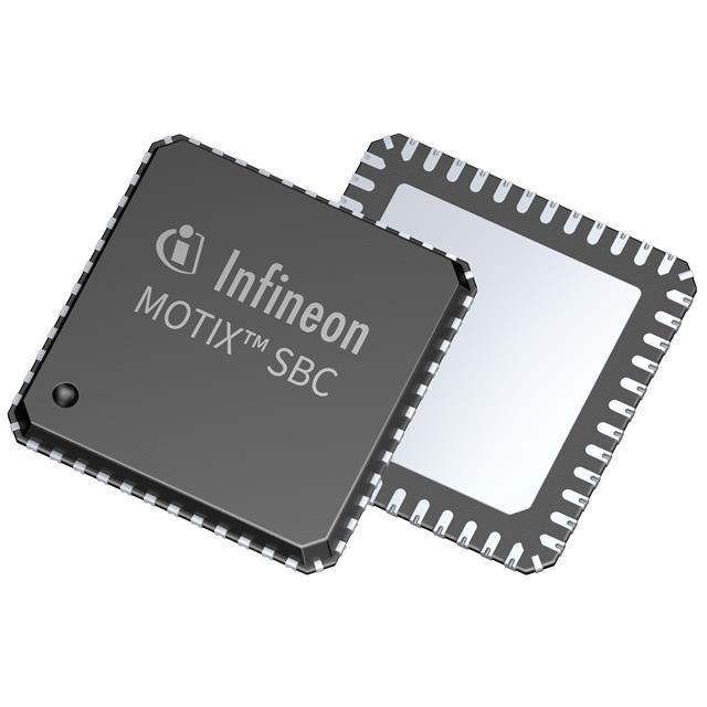 TLE95633QXXUMA1 The Infineon Technologies TLE95633QXXUMA1 is a BLDC Motor System IC designed for automotive applications. It integrates power supply, communication interfaces, and multiple half-bridges.