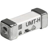 UMT-H The Schurter Inc. UMT-H is a surface mount fuse designed for primary protection on SMD PCBs. It features a time-lag T characteristic and high breaking capacity.