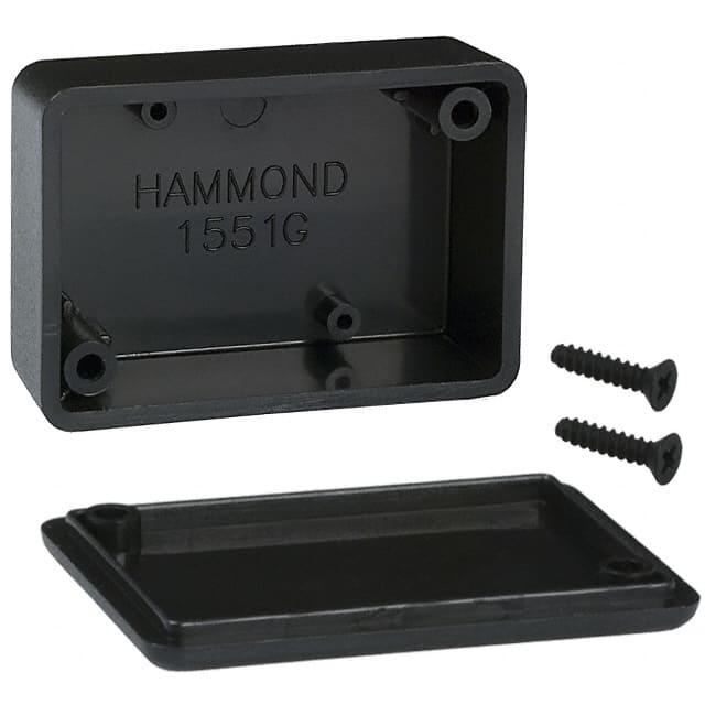 1551KBK BOX ABS BLACK 3.150"L X 1.575"W