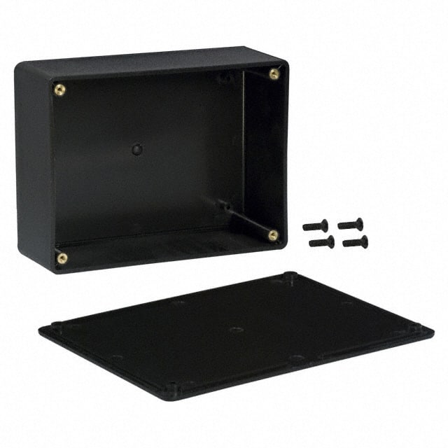 CU-3283 BOX ABS BLACK 6.112"L X 4.612"W