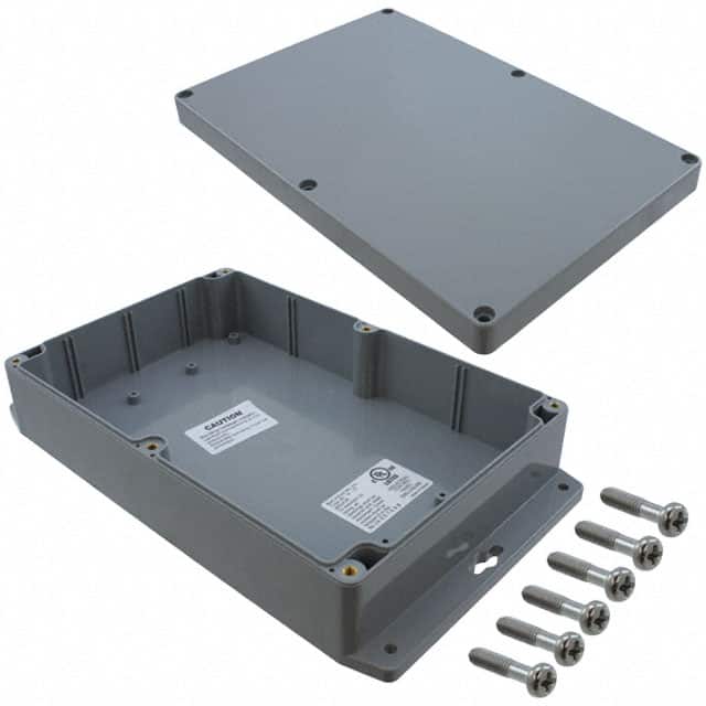 PN-1325-DGMB BOX ABS GRAY 8.740"L X 5.748"W