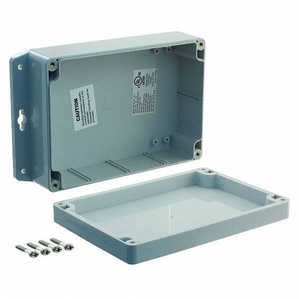 PN-1324-MB BOX PLAS GRAY 6.732"L X 4.764"W
