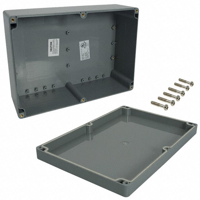 PN-1335-DG BOX ABS GRAY 10.434"L X 7.284"W