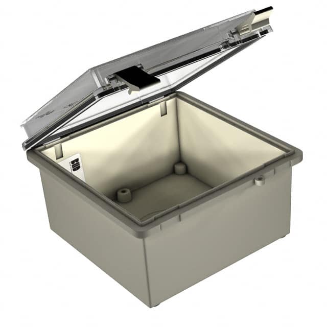 NBB-10260 BOX ABS GRY/CL 5.904"L X 5.904"W