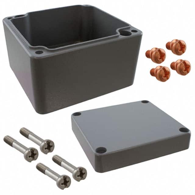010808060 BOX ALUM GRAY 3.150"L X 2.953"W